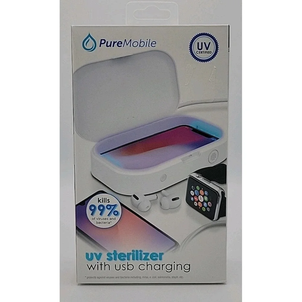 NIB UV Sterilizer Vivitar PureMobile USB Charge Kills 99% of Viruses & Bacteria